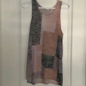 ARITZIA WILFRED FREE heathered pastel colour block tank top XS